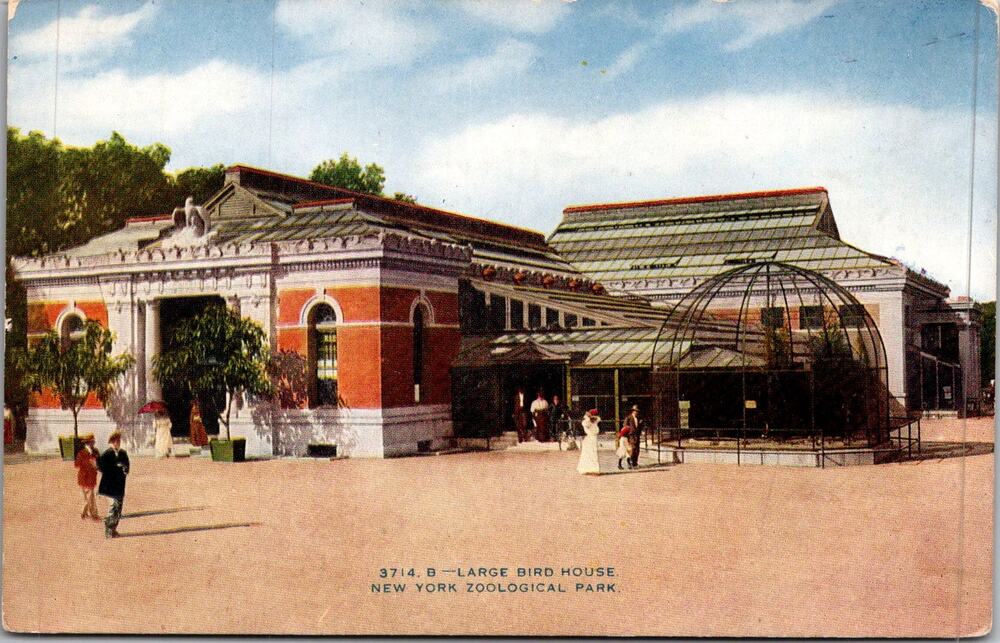 Large Bird House New York Zoological Park Vintage Postcard SP17-30